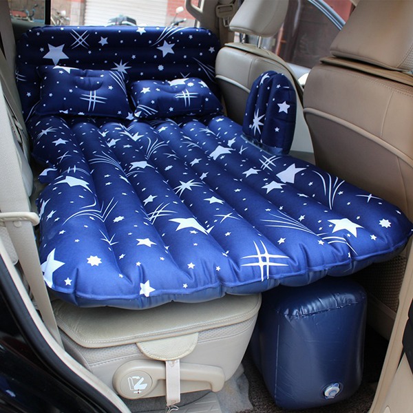 Giường hơi ô tô Oxford siêu bền màu xanh hoa sao (Tặng bơm điện) B164