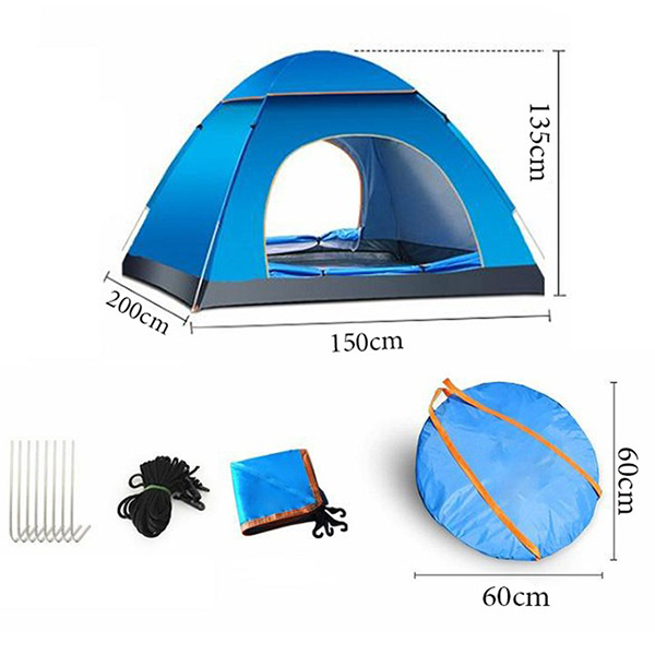 Lều tự bung cắm trại dã ngoại dành cho 1 đến 2 người 1m5x2m chống mưa nắng H109